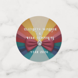 Colourful Elegant Rainbow Wedding Invitation Confetti