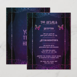 "Colourful Elegant Rainbow wedding RSVP Card