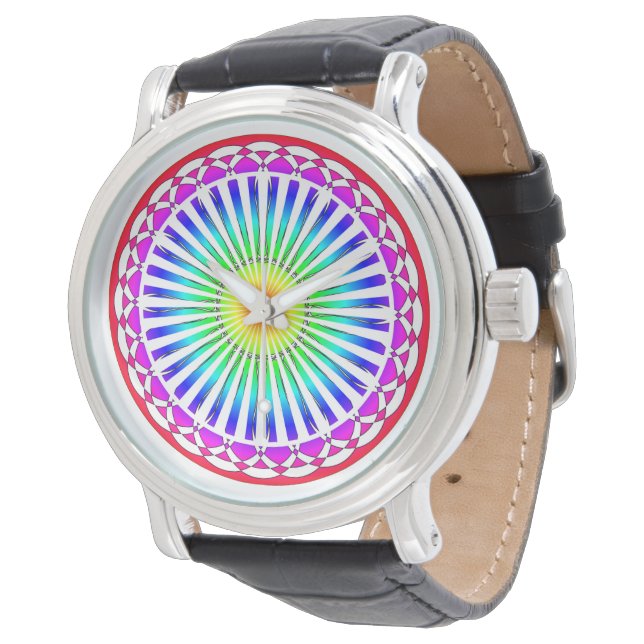Colourful Elegant  Summer Flower Watch (Angled)
