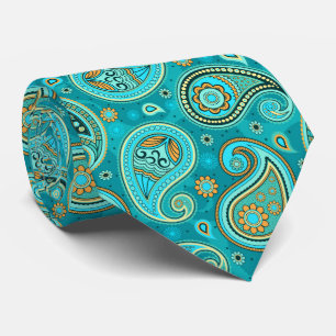 Colourful elegant vintage paisley pattern tie