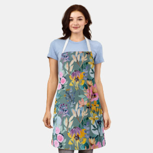 colourful elegant water All-Over Print Apron Mediu