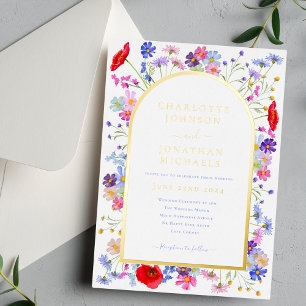 Colourful  Elegant Wildflower Arch Gold