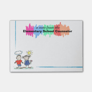 Colourful Elementary School Counsellor Sticky Post-it Notes