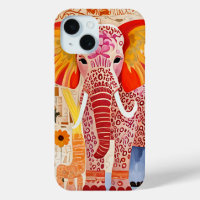 Colourful Elephant Collage Art