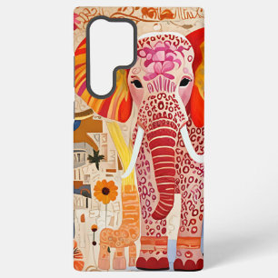 Colourful Elephant Collage Art Samsung Galaxy Case
