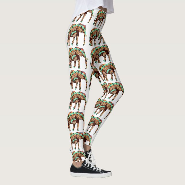 Colourful Elephant Leggings (Right)