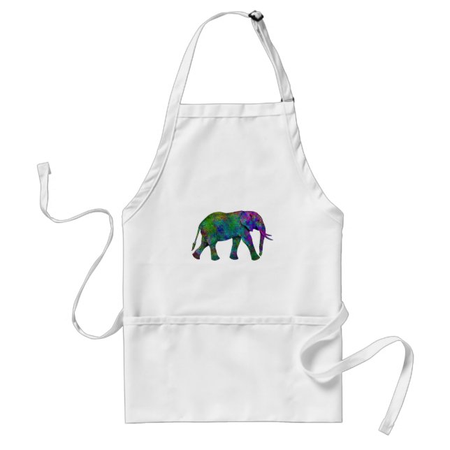 Colourful Elephant Standard Apron (Front)