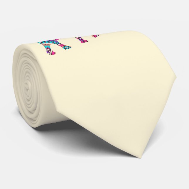 Colourful elephant tie (Rolled)