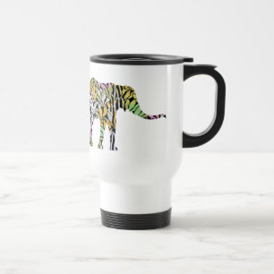 Colourful Elephant Travel Mug