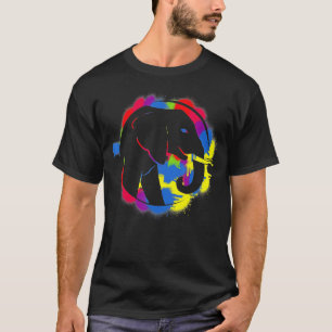 Colourful Elephant Wilderness Wildlife Wild Animal T-Shirt