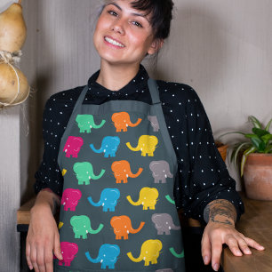 Colourful Elephants Apron