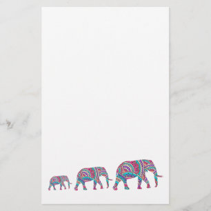 Colourful elephants flyer