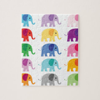 Colourful elephants jigsaw puzzle