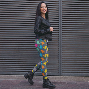 colourful elephants leggings