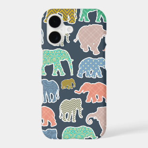 Colourful Elephants, Pattern Of Elephants, Zigzag