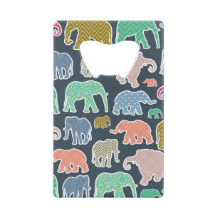 Colourful Elephants, Pattern Of Elephants, Zigzag