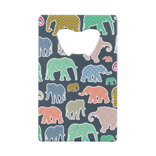 Colourful Elephants, Pattern Of Elephants, Zigzag (Front)