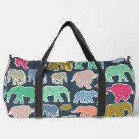 Colourful Elephants, Pattern Of Elephants, Zigzag