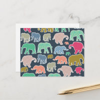 Colourful Elephants, Pattern Of Elephants, Zigzag