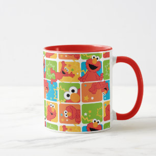 Colourful Elmo Grid Pattern Mug