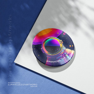 Colourful Embracing The Space Button