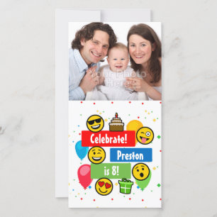 Colourful Emoji Birthday Party Kids or Boys Custom