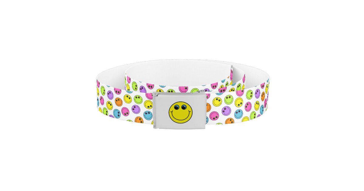 Colourful Emoji Faces Belt Zazzle