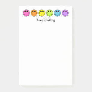 Colourful Emoji Faces Keep Smiling Post-it Notes