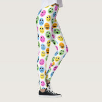 Colourful Emojis Emoticon Faces Patterned Print