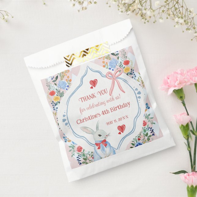 Colourful Enchanted Alice in Wonderland Birthday  Favour Bags (Sealed)