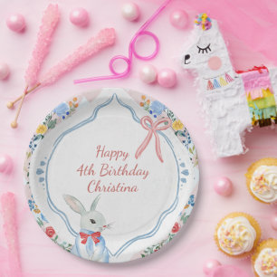 Colourful Enchanted Alice in Wonderland Birthday  Paper Plate