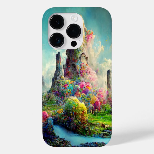 Colourful Enchanted Forest Alien Landscape Case-Mate iPhone Case (Back)
