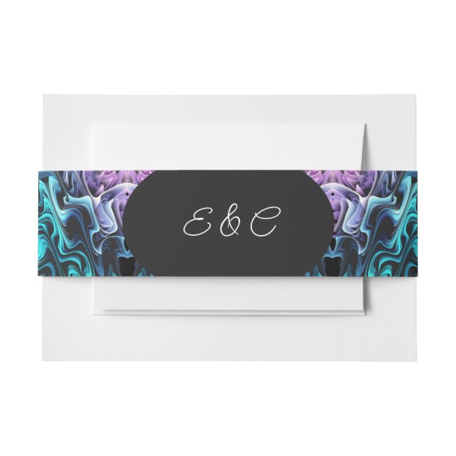 Colourful Enchantment Invitation Belly Band (Front Example)