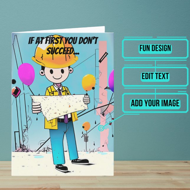 Colourful Engineer Birthday Card (This lovely card is specifically for the engineer friend or family member in your life. )