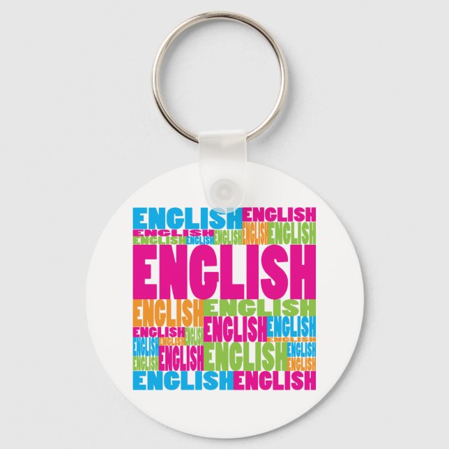 Colourful English Key Ring (Front)