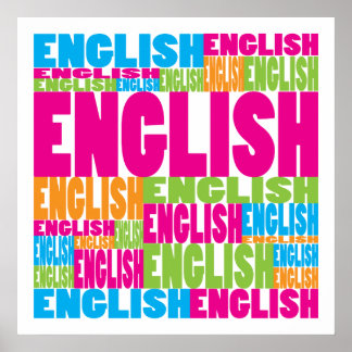 Colourful English Poster