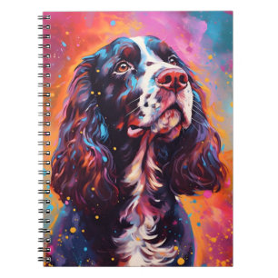 Colourful English Springer Spaniel Notebook
