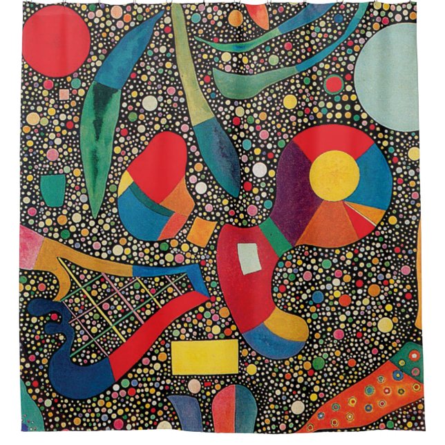 Colourful Ensemble by Wassily Kandinsky Shower Curtain (Front)