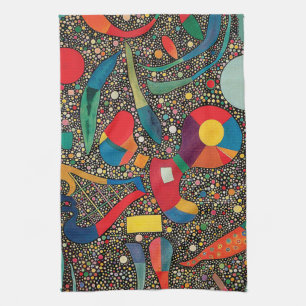 Colourful Ensemble by Wassily Kandinsky Tea Towel