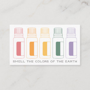 Colourful Essential Oil Bottles Business Card