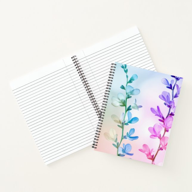 Colourful Ethereal Flowers Notebook (Inside)