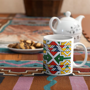 Colourful Ethnic African Tribal Geometric Drinkwar Coffee Mug