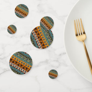 Colourful ethnic aztec patterns design decorative confetti