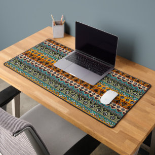 Colourful ethnic aztec patterns design decorative desk mat