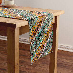 Colourful ethnic aztec patterns design decorative long table runner