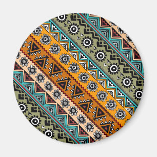 Colourful ethnic aztec patterns design magnet