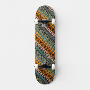 Colourful ethnic aztec patterns design skateboard