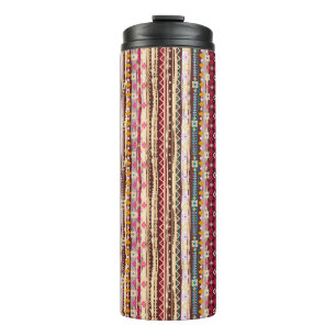 Colourful Ethnic Boho Tribal Pattern Thermal Tumbler