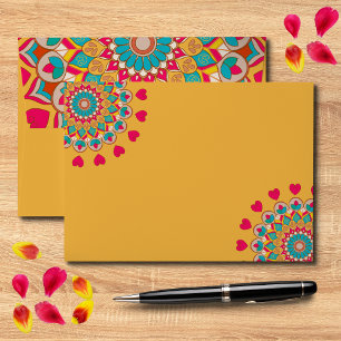 Colourful Ethnic Mandala Bold & Bright Wedding  Envelope
