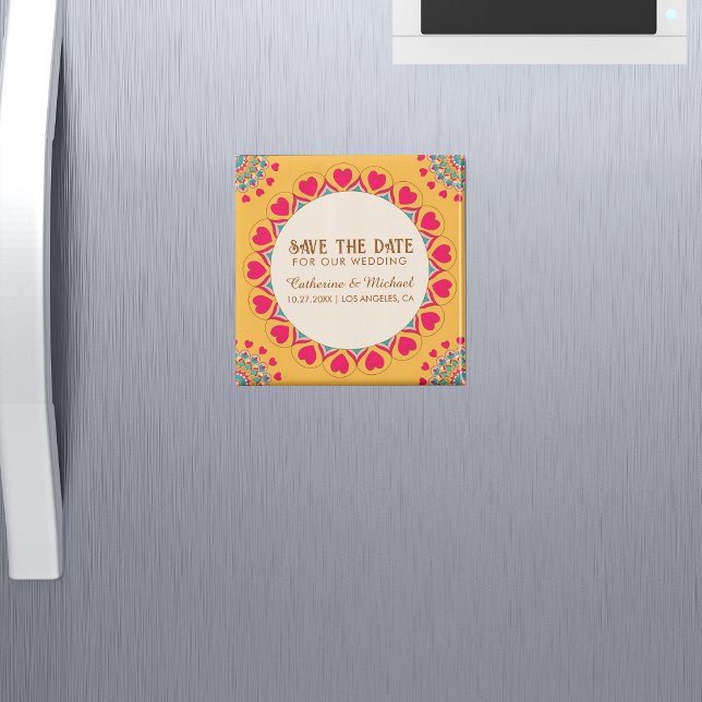 Colourful Ethnic Mandala Bold & Bright Wedding  Magnet (Creator Uploaded)